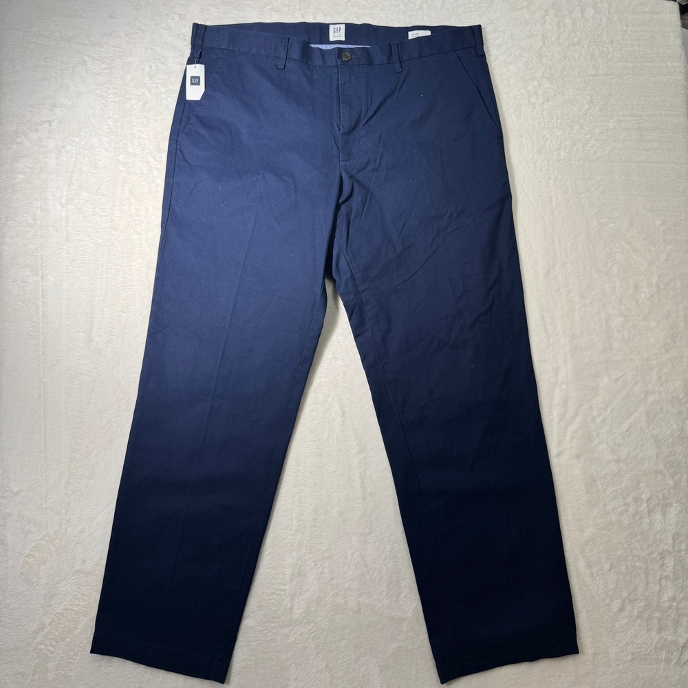 Gap Chinos Mens 38x30 Navy Blue Straight Fit Recycled Stretch Cotton Pants